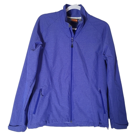 Merrell Soft Lined Windbreaker Jacket Women's Size Large Blue Running Hiking - Picture 1 of 8